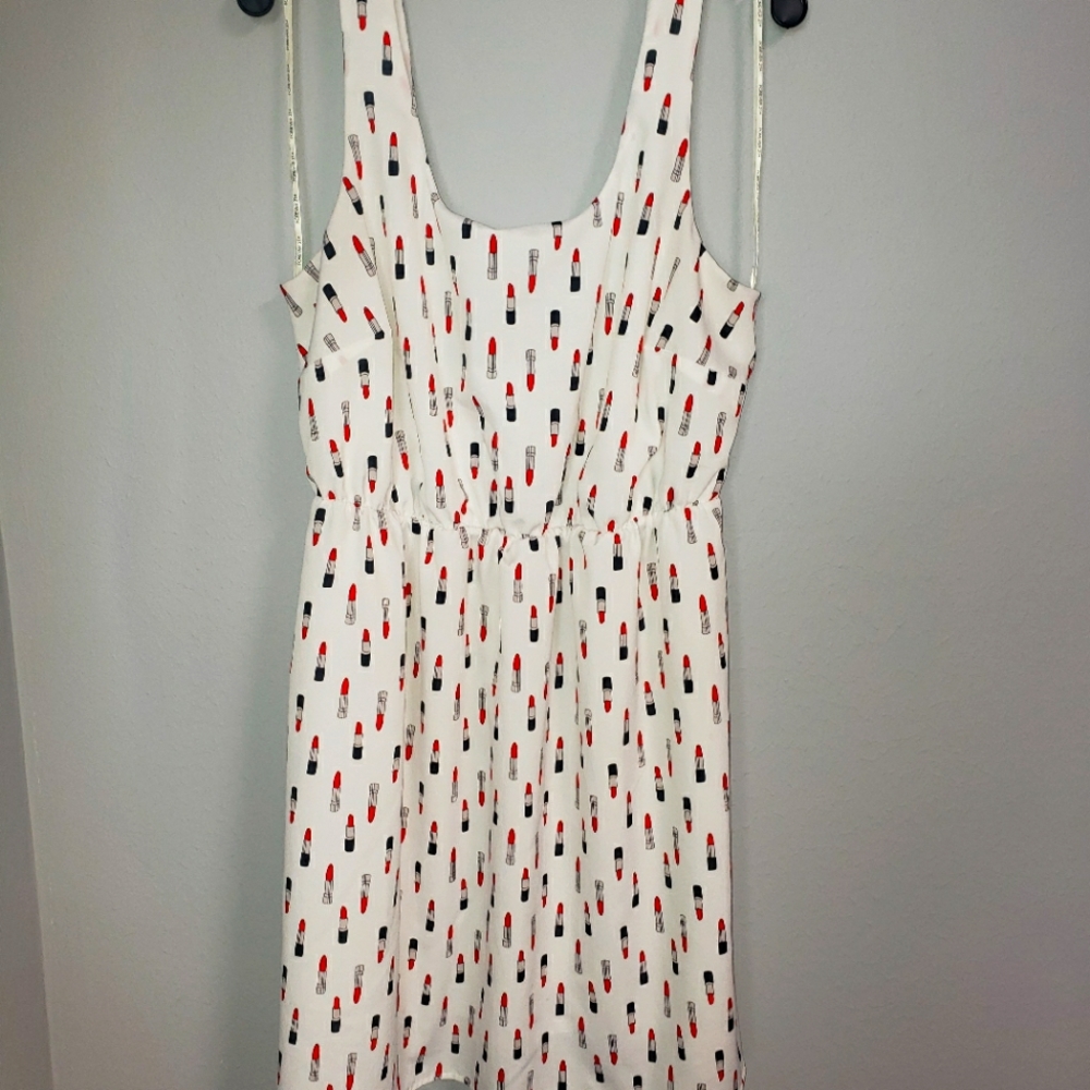 Womens Forever 21 Dress Lipstick XL 14 16 Midi Retro Rockabilly EUC Cute Plus